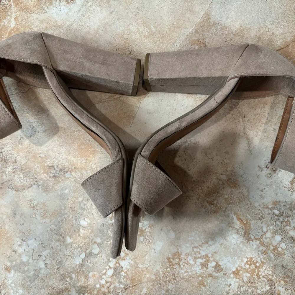Sugar Taupe Suede Heels